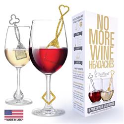 PureWine FREE PureWine Wine Purifier - 8 pack - Silver & Gold