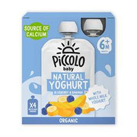 Piccolo Piccolo Organic Blueberry & Banana Yoghurt Multipack 4x100g