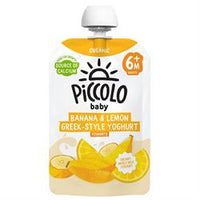 Piccolo Piccolo Organic Banana & Lemon Greek-Style Yoghurt Stage 1 100g