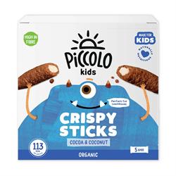 Piccolo Piccolo Organic Cocoa & Coconut crispy sticks 5 x 25g