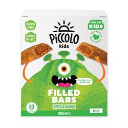 Piccolo Piccolo Kids Organic Apple and mango filled bars 6 x 23g
