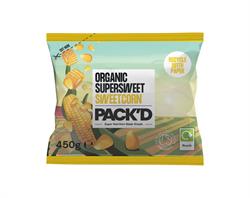 Pack'd Organic Sweetcorn 450g