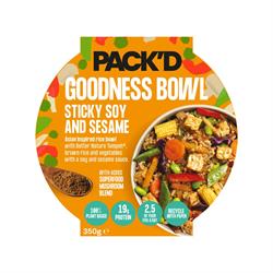 Pack'd Goodness Bowl Sticky Soy and Sesame 350g