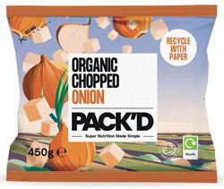 Pack'd Organic Chopped Onion 450g