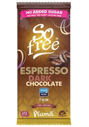 Plamil So Free No Added Sugar Dark Espresso Thin Chocolate 80g