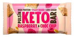 Pulsin Raspberry Choc Chip Keto Bar 50g