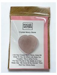 Psychic Sisters Heart Crystal Worry Stone