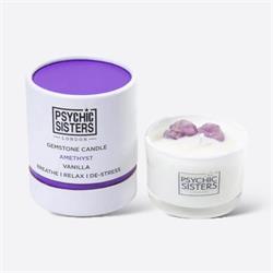 Psychic Sisters Large Amethyst Gemstone Candle