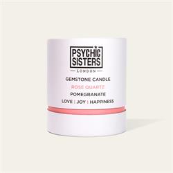 Psychic Sisters Large Rose Quartz Gemstone Candle