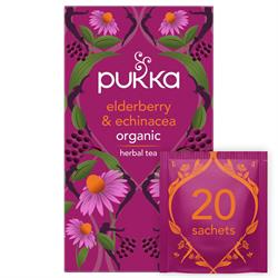 Pukka Herbs Pukka Elderberry & Echinacea Organic Herbal Tea 20 sachets