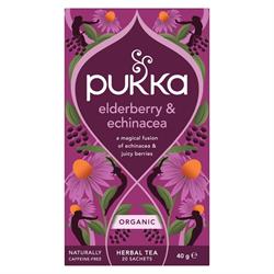 Pukka Herbs Pukka Elderberry & Echinacea Organic Herbal Tea 20 sachets