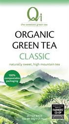 Qi Organic Fairtrade Green Tea 25 Tea bags / 50g