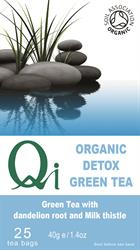 Qi Organic Detox Green Tea 40g/25 Tea bags