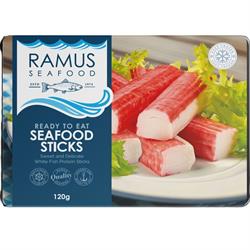 Ramus Seafood Ramus Seafood Frozen Cooked Ready to Eat Seafood Sticks 120g