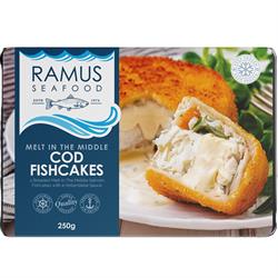 Ramus Seafood Ramus Seafood Frozen Melt in the Middle Cod Fishcakes 250g
