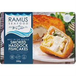 Ramus Seafood Seafood Frozen Melt in the Middle Smoked Haddock Fishcake 250g