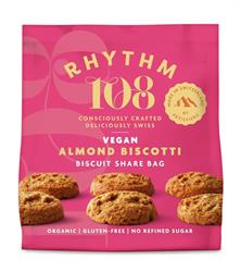 Rhythm 108 Almond Biscotti Tea Biscuit Share Bag 135g