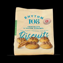 Rhythm 108 Swiss Vegan Chocolate & Salted Caramel Biscuit Share Bag 135g