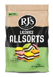 RJ Licorice Licorice Allsorts Bag 280g