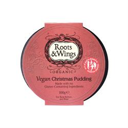 Roots and Wings Vegan Christmas Pudding with Gluten Free Ingredients 100g