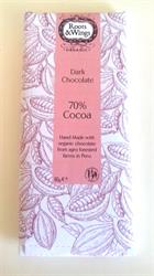 Roots and Wings Roots & Wings Organic Dark Chocolate Bar. 70% Cocoa 80g