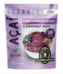 Sambazon Unsweetened Acai Superfruit 4 x 100g