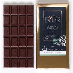 Salcombe Dairy Salcombe Dairy Dark Seasalt Organic Chocolate Bar 80g