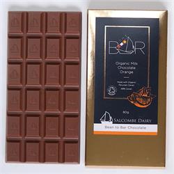 Salcombe Dairy Salcombe Dairy Milk Orange Organic Chocolate Bar 80g