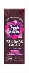 Seed & Bean 72% Dark Cacao Chocolate Bar 25g