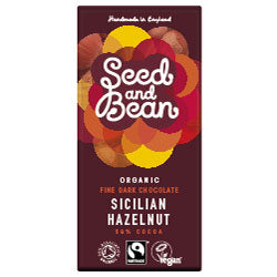 Seed & Bean Dark Chocolate 58% Cocoa with Hazelnut 75g