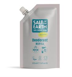 Salt Of the Earth UNSCENTED REFILL POUCG ROLLON 225ML
