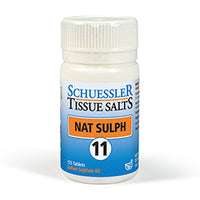 Schuessler No 11 Nat Sulph Tissue Salts 125 Tabs