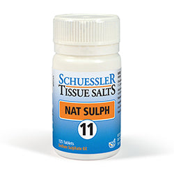 Schuessler No 11 Nat Sulph Tissue Salts 125 Tabs