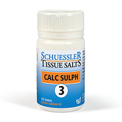 Schuessler No 3 Calc Sulph Tissue Salts 125 Tabs