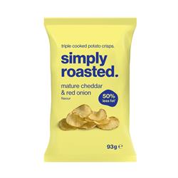 Simply Roasted Simply Roasted Mature Cheddar & Red Onion Crisps 93g