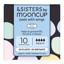 AND SISTERS Organic Cotton Pads With Wings | Heavy Absorbency | (10 pack)
