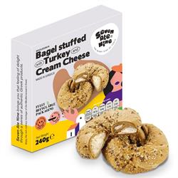 Seven Ate Nine Wholegrain Bagel with Turkey & Cheese 240g