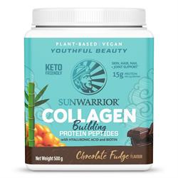 Sunwarrior Collagen Building Protein Peptides Chocolate Fudge 500g