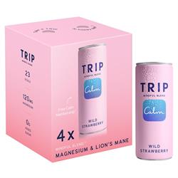 Trip Drink Ltd TRIP Wild Strawberry Mindful Blend Calm Drink Multipack 4 x 250ml