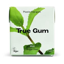 True Gum Plastic Free Vegan and Sugar Free Chewing Gum - Mint 21g