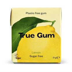 True Gum Plastic Free Vegan and Sugar Free Chewing Gum - Lemon 21g