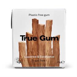 True Gum Vegan and Sugar Free Chewing Gum - Liquorice & Eucalyptus 21g