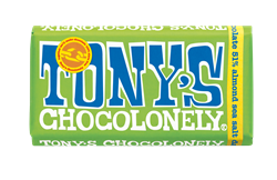Tonys Chocolonely Dark Chocolate 61% Almond Sea Salt 180g