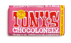 Tonys Chocolonely Milk Caramel Biscuit Chocolate Bar 180g