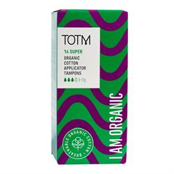 TOTM FREE TOTM Organic Tampons - App Super 14 Per Box Case of 10