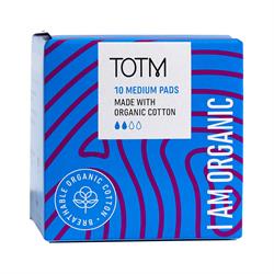 TOTM TOTM Organic Pads - Medium Flow With Wings 10 Per Box Case of 8