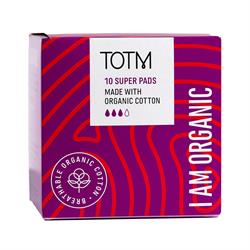 TOTM TOTM Organic Pads - Super Flow With Wings 10 Per Box Case of 8