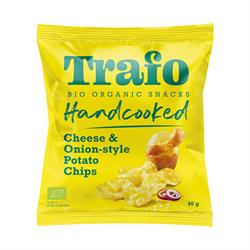 Trafo Organic Handcooked Crisps Cheese & Onion 40g