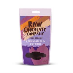 The Raw Chocolate Company Vegan Organic Peruvian 72% Chocolate Buttons 150g