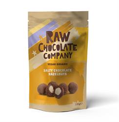 The Raw Chocolate Company Organic Salty Chocolate Hazelnuts 100g